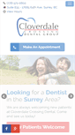 Mobile Screenshot of cloverdalecrossingdental.com