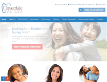 Tablet Screenshot of cloverdalecrossingdental.com